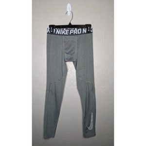 Nike Pro Boys Large Gray Dri-Fit Training Tights 858229
